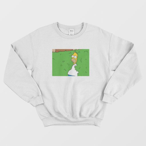 Homer Simpson Backing into Bushes Sweatshirt