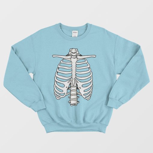 Skeleton Rib Cage Sweatshirt Halloween