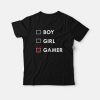 Boy Girl Gamer T-shirt