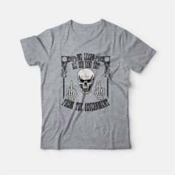 Skull We Learn All Our Gang Shit From The Government T-shirt