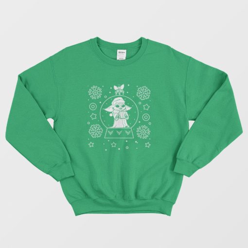 Baby Yoda Christmas Santa Hat Sweatshirt