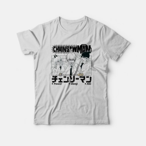 Chainsaw Man Aki Denji and Power T-Shirt