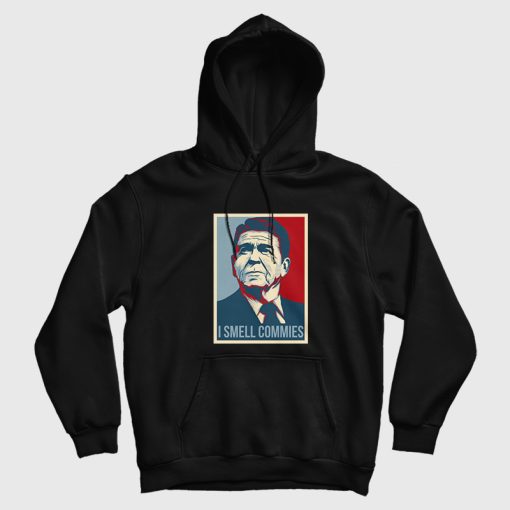 Ronald Reagan I Smell Commies Political Humor Funny Hoodie