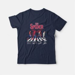 The Spider-Man Abbey Road Garfield Maguire Holland and Stan lee 2022 Signatures T-Shirt