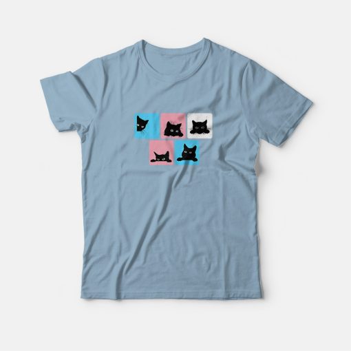 Black Cat Transgender Pride T-Shirt