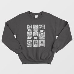Horror Prison Horror Movie Characters Mugshots Sweatshirt