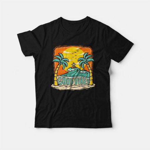 Good Vibes Beach Surfing Party T-Shirt