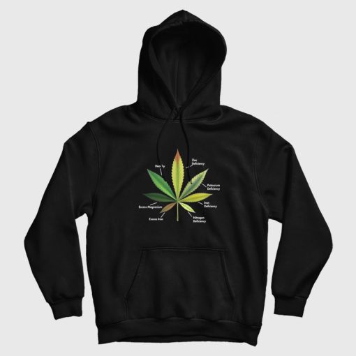 Cannabis Leaf Infographics Hoodie