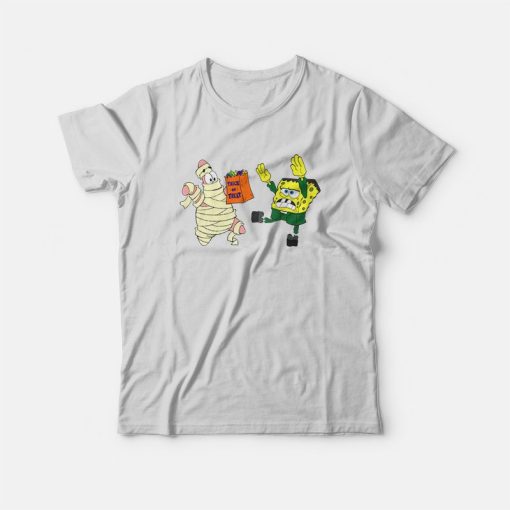 Halloween SpongeBob Frankenstein Patrick Star Mummy T-Shirt