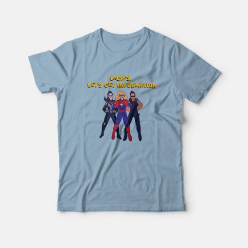 Ms Marvel Ladies Lets Get Information T-Shirt