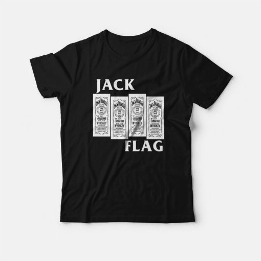 Jack Flag Jack Daniel's Tennessee Whiskey Black Flag Parody T-Shirt