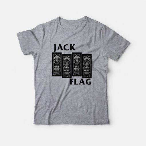 Jack Flag Jack Daniel's Tennessee Whiskey Black Flag Parody T-Shirt