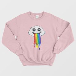 Super Cute Cloud Puking A Rainbow Sweatshirt