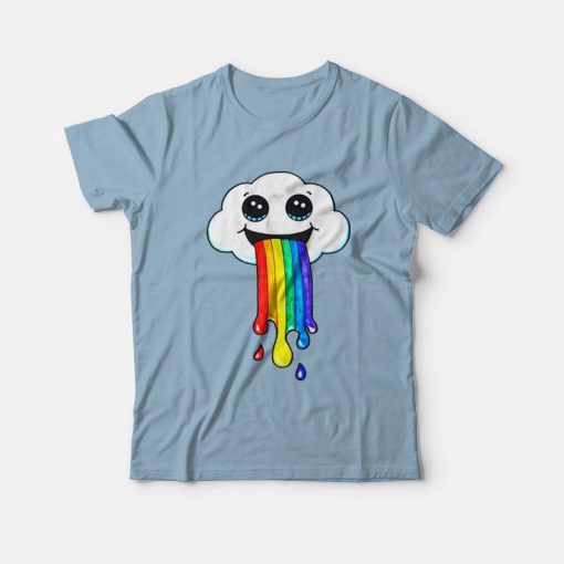 Super Cute Cloud Puking A Rainbow T-Shirt