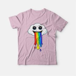 Super Cute Cloud Puking A Rainbow T-Shirt