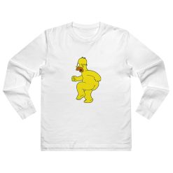 Bart Simpson Homer Simpson Naked Long Sleeve Shirt
