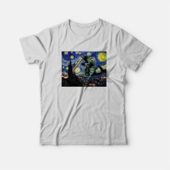 Godzilla Vincent Van Gogh Starry Night T-Shirt