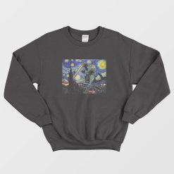 Godzilla Vincent Van Gogh Starry Night Sweatshirt