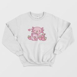 Strawberry Milk Axolotl Sweatshirt