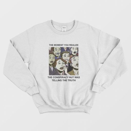 The Moment You Realize The Conspiracy Nut Was Telling The Truth Sweatshirt