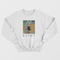 Gustav Klimt Garden Flower Cat Sweatshirt