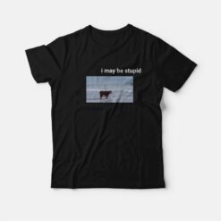 I May Be Stupid Cow on Beach T-Shirt