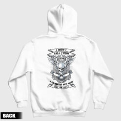 I Don't Fall From Heaven I Clawed My Way Out Of Hell Skull Back Hoodie