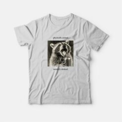 Raccoon Physically Pained Mentally Drained Vintage T-Shirt