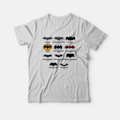 All The Different Batman Logos T-Shirt