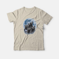 Three Raccoons Moon Vintage T-Shirt