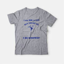 I Say IDK A Lot But Trust Me I Be Knowin T-Shirt