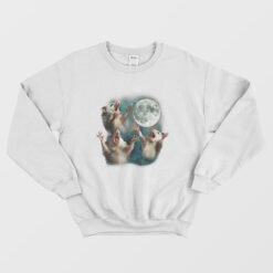 Three Possum Moon Funny Sweatshirt