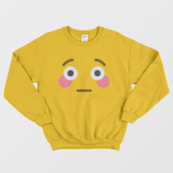 Flushed Emoji Funny Sweatshirt
