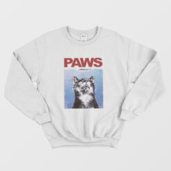 Paws Jaws Cat Movie 70s Sweatshirt